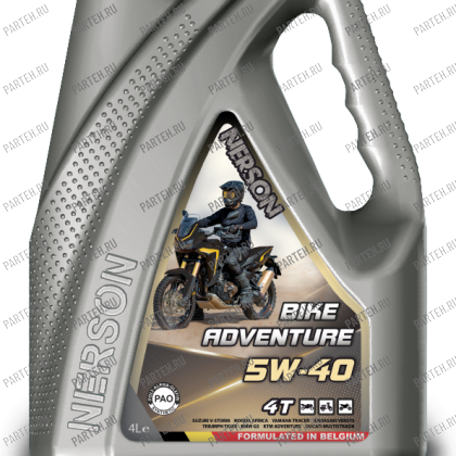 AB4T-5004 Масло моторное NERSON 4T Bike Adventure synthetic 5W-40 4л (класс турист) Nerson