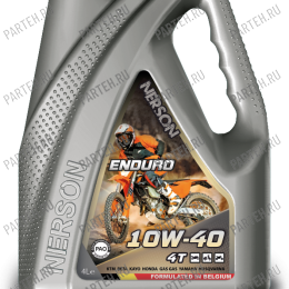 EN4T-0004 Масло моторное NERSON 4T Enduro Synthetic 10W-40 4л (эндуро/мотокросс) Nerson