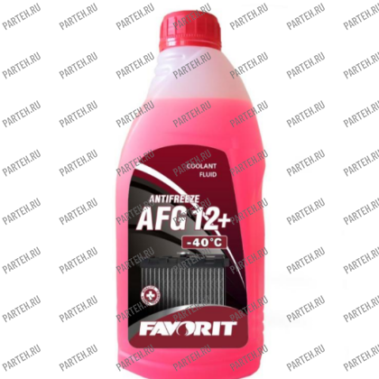 FV4012-1-E ОЖ Favorit Antifreeze AFG12+ (-40°) красный/red (1 л) FAVORIT