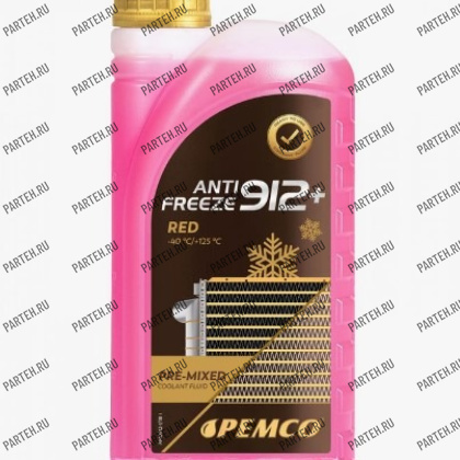 PM0912-1 Антифриз PEMCO 912+ (-40) красный (1 литр) PEMCO
