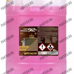 PM0912-10 Антифриз PEMCO 912+ (-40) красный (10 литр) PEMCO