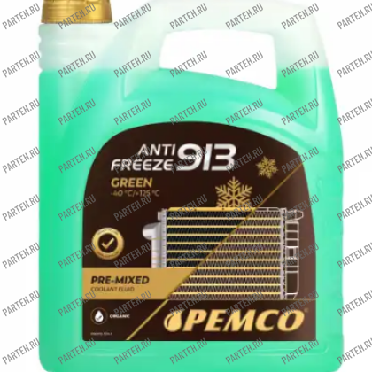 PM0913-5 Антифриз PEMCO 913 (-40)зеленый (5литр) PEMCO