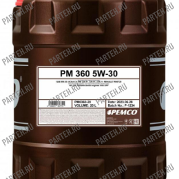 PM0360-20 Масло моторное PEMCO 360 SAE 5W-30 (20литр) PEMCO